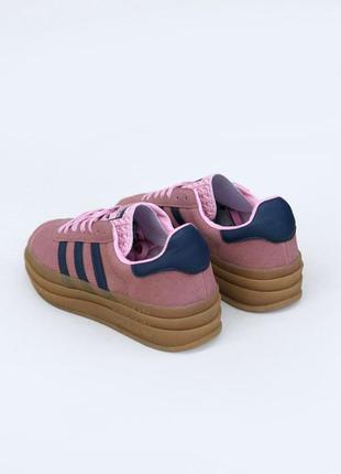 Распродажа! женские замшевые брендовые кроссовки в стиле adidas gazelle адидас газели стильные премиум качественные pink2 фото