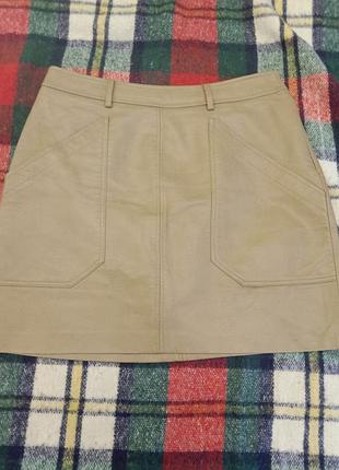 Юбка из экокожи,фирмы stradivarius, size 40