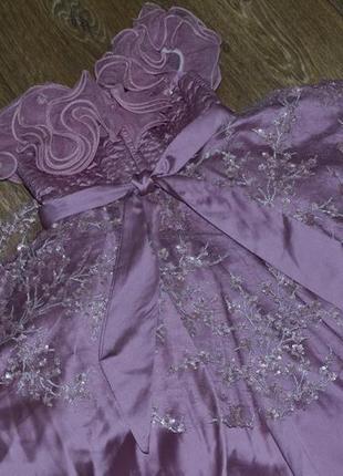Шикарное, красивейшее платье со шлейфом на девочку fairy wings (1-1,5 г.)8 фото