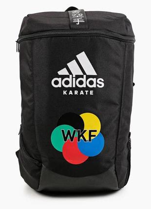 Рюкзак із білим логотипом karate wkf  ⁇  чорний  ⁇  adidas adiacc090wkf