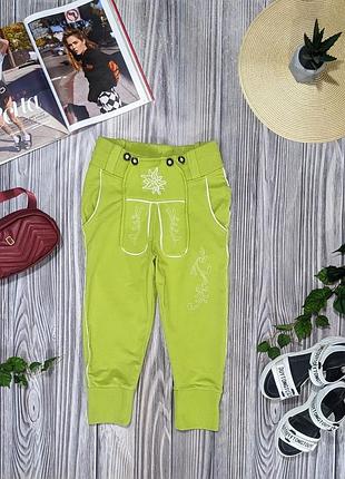 Трикотажні салатні бриджі #1115