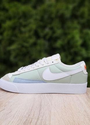 Жіночі стильні кросівки найк nike blazer шкіряні якісні1 фото