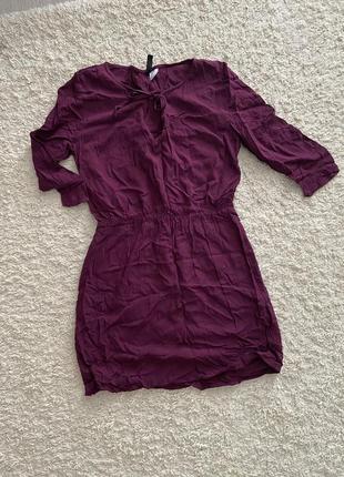 Женское платье бордо h&amp;m s