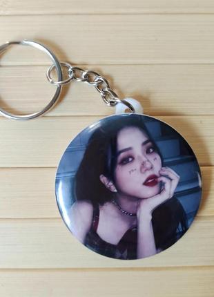 Брелок закатной ким джису black pink блэк пинк