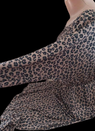 Стильное асимметричное платье леопардовый принт от bodyflirt5 фото