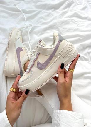 👟 кроссовки nike air force shadow white purple / наложка bs👟