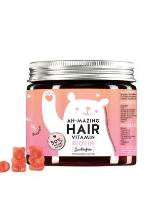 Витамины для волос (мармеладные мишки без сахара) ah-mazing hair vitamins biotin gummy bears