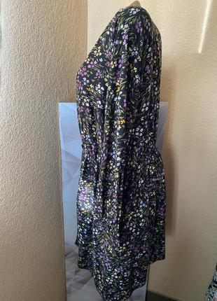 Стильна сукня з віскози батальна в квітковий принт george 205 фото