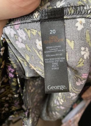 Стильна сукня з віскози батальна в квітковий принт george 208 фото