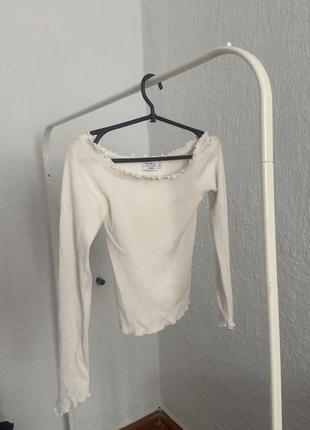 Топ с длинным рукавом с рюшками