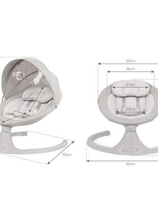 Гойдалка, крісло, шезлонг, заколисуючий центр дитячий (вага дитини до 9кг) музичний,bluetooth4 фото