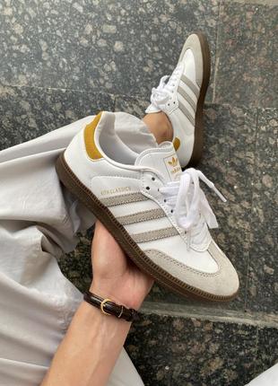 👟 кеди adidas samba og kith classics white/yellow / наложка bs👟