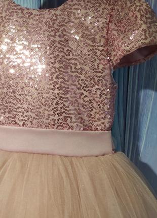 Знижка!!!!!пишна пудрово-рожева сукня4 фото