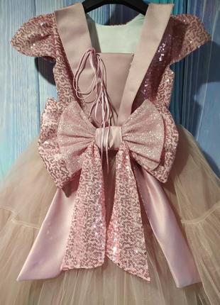 Знижка!!!!!пишна пудрово-рожева сукня5 фото