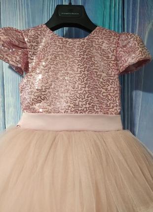 Знижка!!!!!пишна пудрово-рожева сукня2 фото
