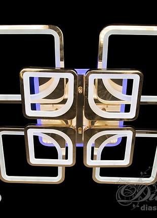 Світлодіодна люстра diasha 8060/4+4 g led dimmer 3 color