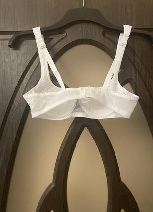 Шикарний, базовий, ажурний, бюстгальтер, білого кольору, від бренду: classic by rosme lingerie 👌5 фото