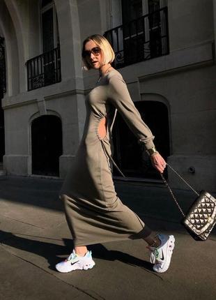 Трикотажное платье миди zara