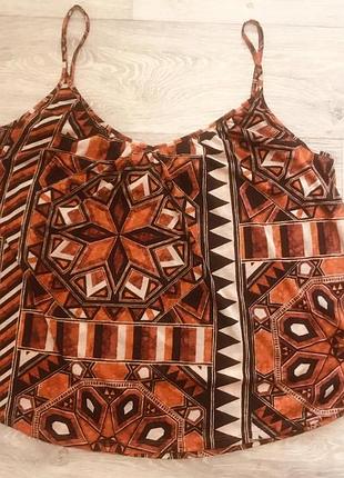 Блуза h&m майка камбоджия р.50/52 африканский принт