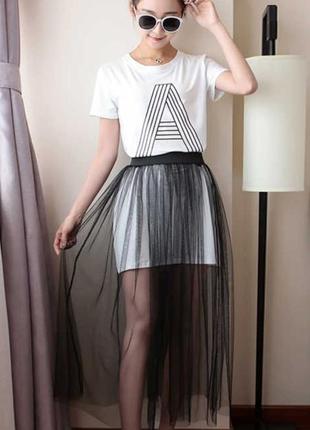 Модная прозрачная юбка1 фото