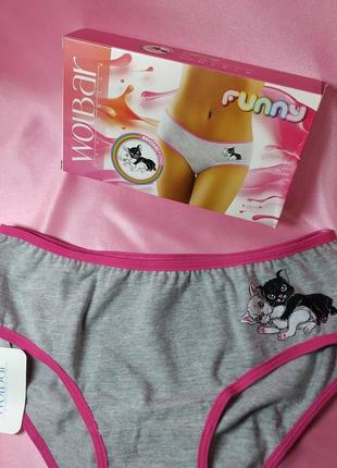 Яскраві трусики wol bar 2502 бавовняні з малюнком. кішки волбар