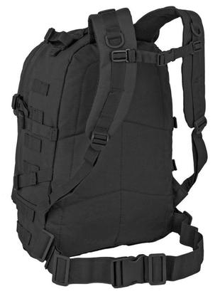 Водонепроницаемый тактический рюкзак 40л черный с липучками для шевронов