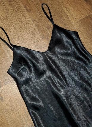 Сатиновое атласное платье комбинация слип дресс primark slip dress7 фото