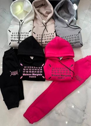 Костюм спортивный на флисе maison margiela