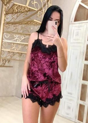 Піжама,бордо