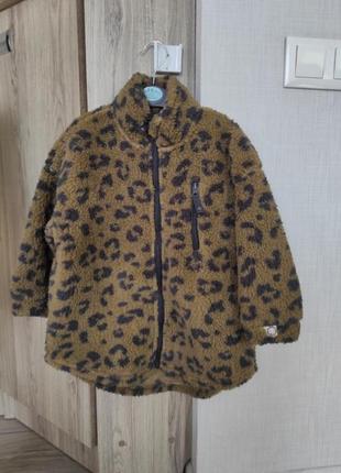 Кофта куртка на замку тепла леопард шерпа 3 4 роки унісекс хлопчику девочке мальчику джордж george2 фото