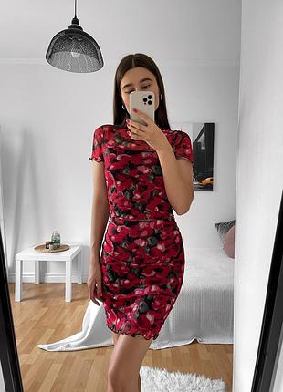 📎 платье в цветы h&amp;m 🌺 сетка с подкладкой