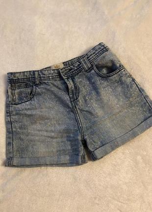 Шорти джинсові для дівчини або підлітка розмір s  виварений стиль