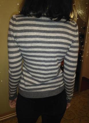 Кашемировый свитер / джемпер в полоску style butler (100% кашемир)2 фото