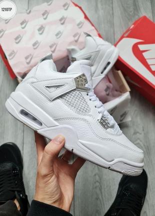 Чоловічі кросівки nike air jordan 4 преміум кросівки чоловічі джордани ретро якісні стильні високі4 фото