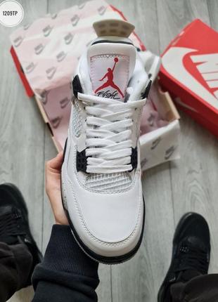 Мужские кроссовки в стиле nike air jordan 4 премиум кроссовки мужские джорданы ретро качественные стильные высокие4 фото