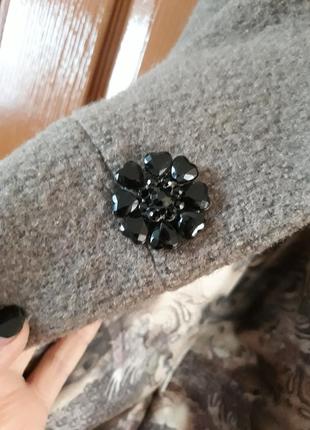 Красивенное шерстяное пальто полупальто букле5 фото