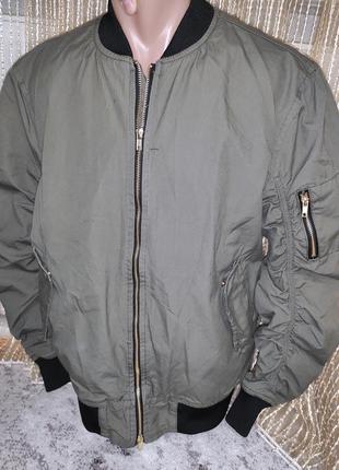 Стильна стокова оригінальна курточка бомбер хакі.h&m.c-м5 фото