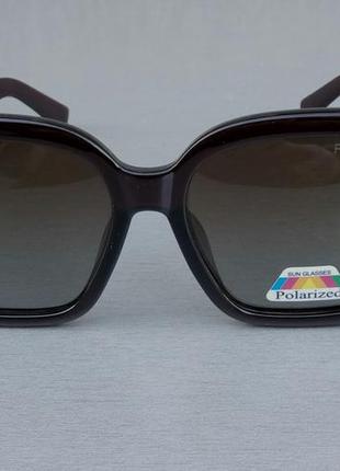 Fendi очки женские солнцезащитные большие коричневые поляризированые
