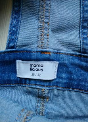 Джинсовые шорты комбинезон для беременных mama licious3 фото