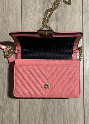 Міні-сумка на плече victoria’s secret рожева | victoria's secret bag mini shoulder purse pink5 фото