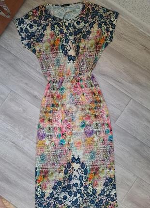 Новое длинное платье принт віскозв.3 фото