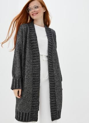 Довгий в'язаний кардиган без застібки.👷🏼‍♂️👙🚤