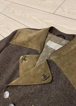 Винтажное мужское шерстяное пальто от mode aus salzburg на осень, зиму в идеальном сост. в ретро стиле (2 хл)2 фото