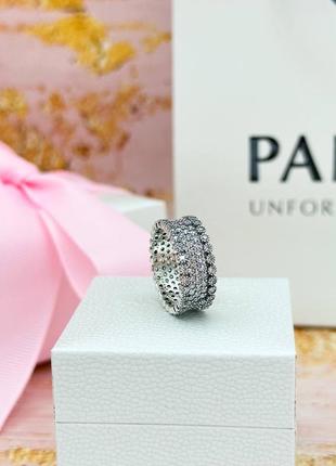 Серебряная кольца pave pandora5 фото