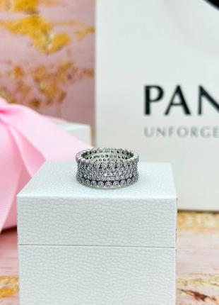 Серебряная кольца pave pandora2 фото