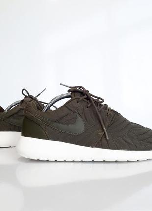 Nike roshe run one  мягкие кроссовки цвета хаки текстиль6 фото