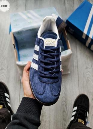 Мужские премиум кроссовки в стиле adidas spezial handball адидас три полосы классические качественные замшевые3 фото