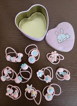 Дитячі резинки, резиночки для волосся, детские резинки