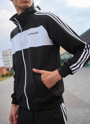 Спортивний костюм adidas кофта+штани чорний весна\осінь турецька двухнитка, адідас костюм чоловічий4 фото