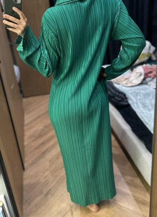 Зелена сукня плісе5 фото